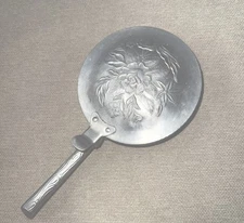 VINTAGE SILENT BUTLER- FORGED OR HAMMERED ALUMINUM - Flowers And Leaf Design