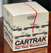 Vintage DUPONT CARTRAK Rail Fleet Management Trains Note Cube 4β NEW Made in USA
