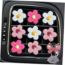 Cute Daisy Air Vent Clips 9 Pcs Flower Car Air Fresheners Vent Clips Charms