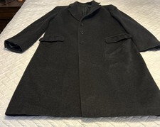 Trench Coat Wool  Cashmere Blend  Men's L Gray
