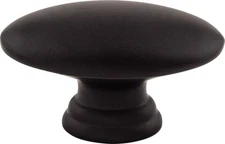Top Knobs M499 Oval Knob 1 1/2" Flat Black