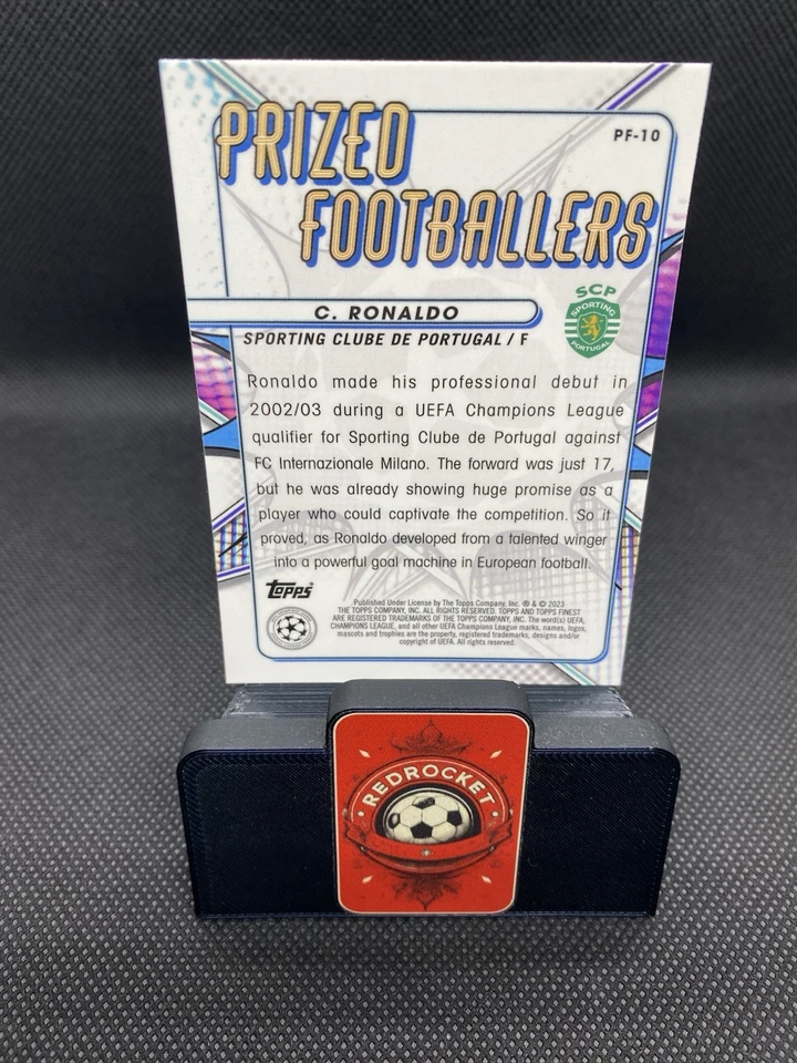 2022-23 Topps Finest UCC Cristiano Ronaldo Prized Footballers #PF-10 Sporting CP - Bild 2 von 2