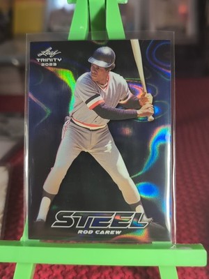 2023 Leaf Trinity Mega Box Steel Blue Lava #88/99 Rod Carew No.S-61 HOF