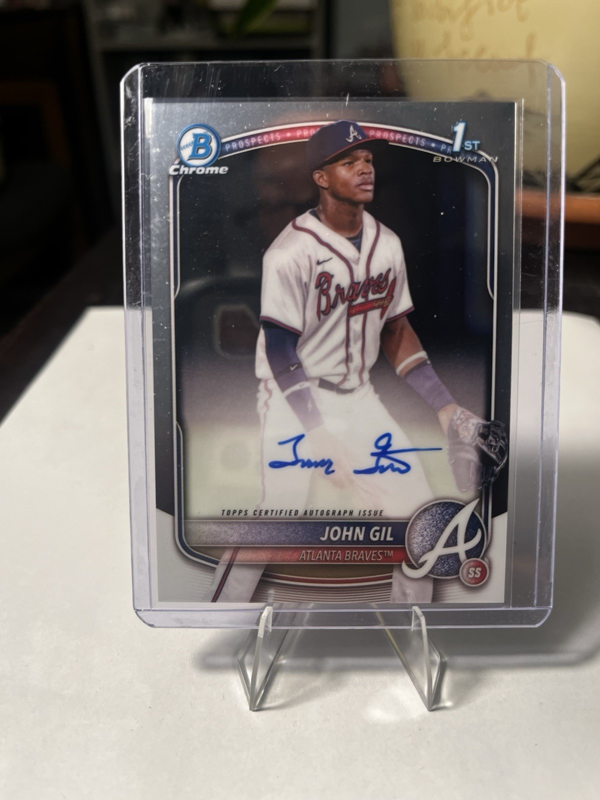 2025 Bowman Chrome - Prospect Autographs John Gil, #CPA-JG (RC) Atlanta Braves