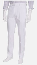 Tommy Hilfiger Men's White Stretch Solid Modern-Fit Dress Pants Size 30W 30L