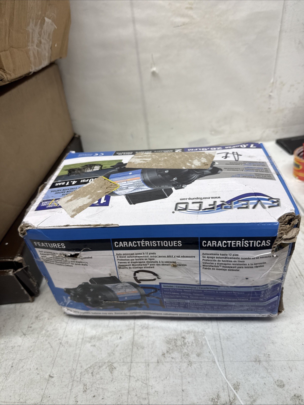 Everflo Ef7000-Qa-Box Sprayer Pump, Inlet/Outlet 3/4" Qc