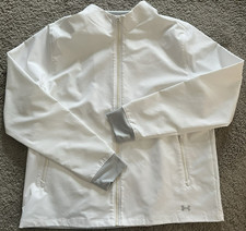 Under Armour Women's Storm Jacket White Water-Repellent M Full Zip UW1450