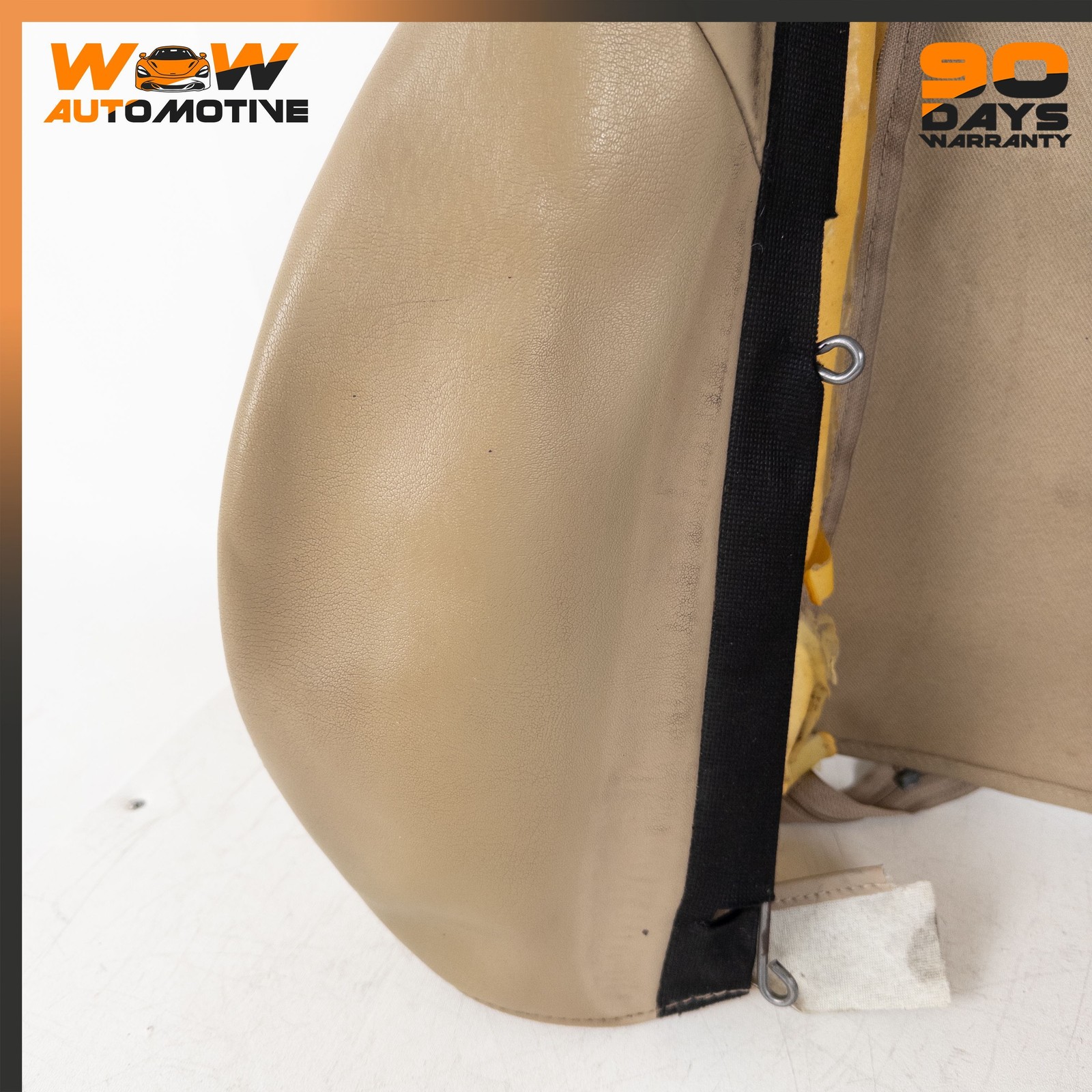 06-10 CHEVROLET CORVETTE C6 FRONT LEFT TOP UPPER SEAT CUSHION LEATHER BEIGE OEM