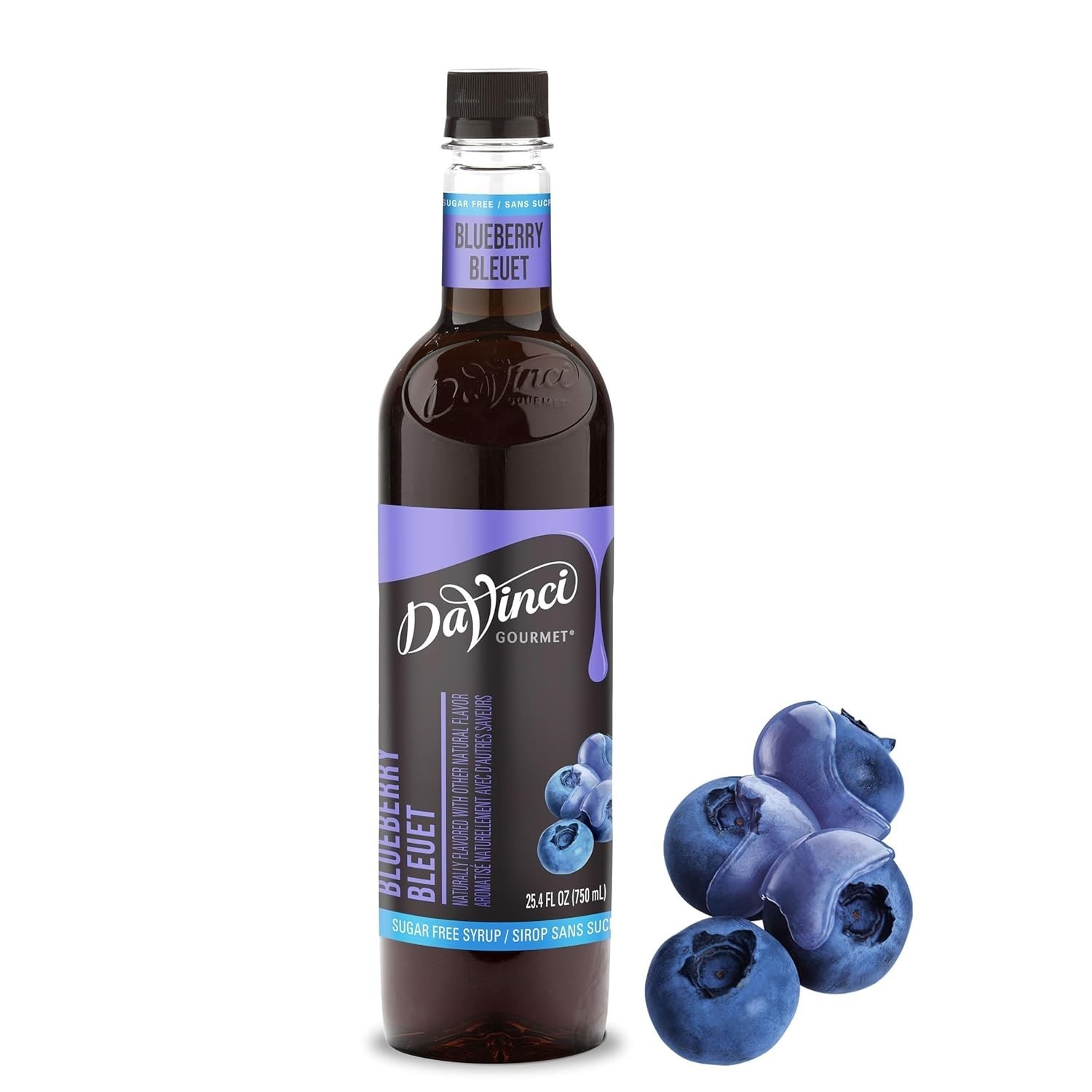 DaVinci Gourmet Sugar-Free Blueberry Syrup, 25.4 Fluid Ounces - Pack of 1