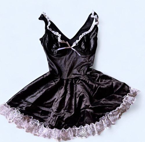 Vintage Frederick's of Hollywood  French maid Slip, XS Regular, Style #824