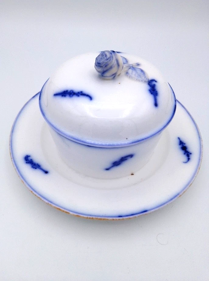 Antique Meissen Lidded Butter Dish 19cm Wide Rare Item Good Condition