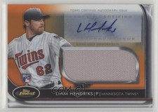 2012 Finest Jumbo Relic Rookies Orange Refractor 16/99 Liam Hendriks Auto 05u8