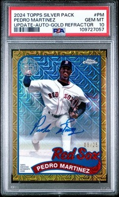 2024 Pedro Martinez Silver Pack Auto Gold Refractor #/25 PSA 10 Gem Mint POP 1