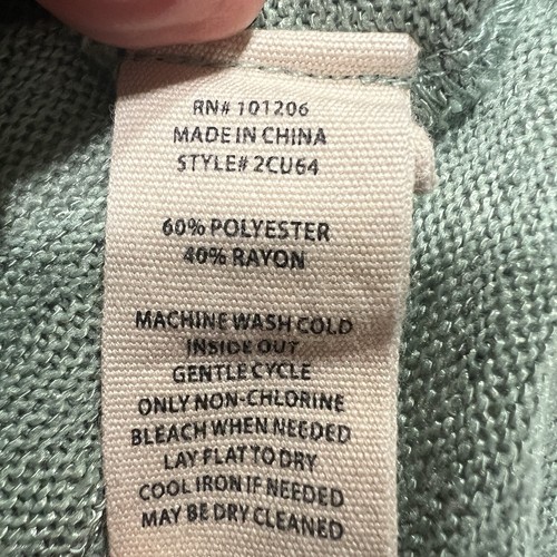 Soft Surroundings Sage Green Half-Zip Pullover Tunic Top Women's Size L Large - Picture 7 of 11