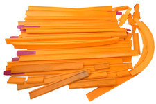 Vintage Hot Wheels Orange Track Lot Curved St...