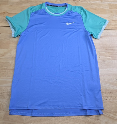 Nike  Court Advantage Dri-Fit Tennis Shirt Blue Green FD5319-494 Men s Sz Medium