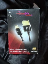 Rocketfish Mobile 6ft HIGH SPEED HDMI® TO MICRO HDMI® CABLE 1080P