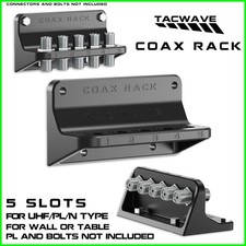 5 SLOTS COAX Rack HamRadio For Female/Female Connectors Wall or Table by TACWAVE