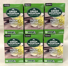 Green Mountain French Vanilla Coffee Pods - 72 Count 6 Boxes of 12 units each