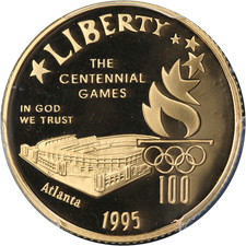 1995-W Atlanta Olympic: Stadium Commemorative Gold $5 PCGS PR70 DCAM