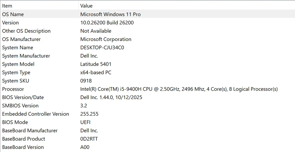 Dell Latitude 5401 · i5-9400H · 16GB · 256GB, photo 4 of 5