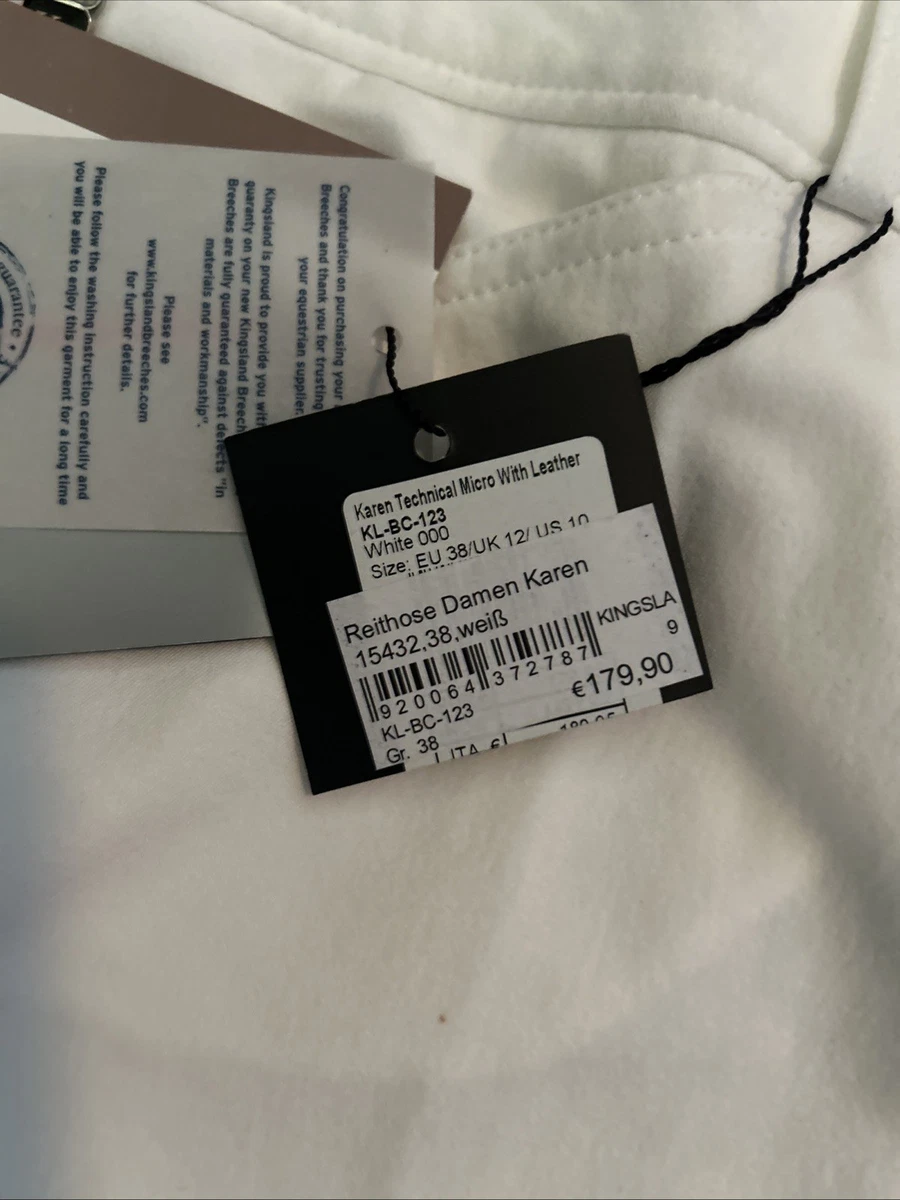 KINGSLAND Karen Turnier Reithose Damen Vollbesatz weiß Gr 38 SCHOELLER % UVP180€