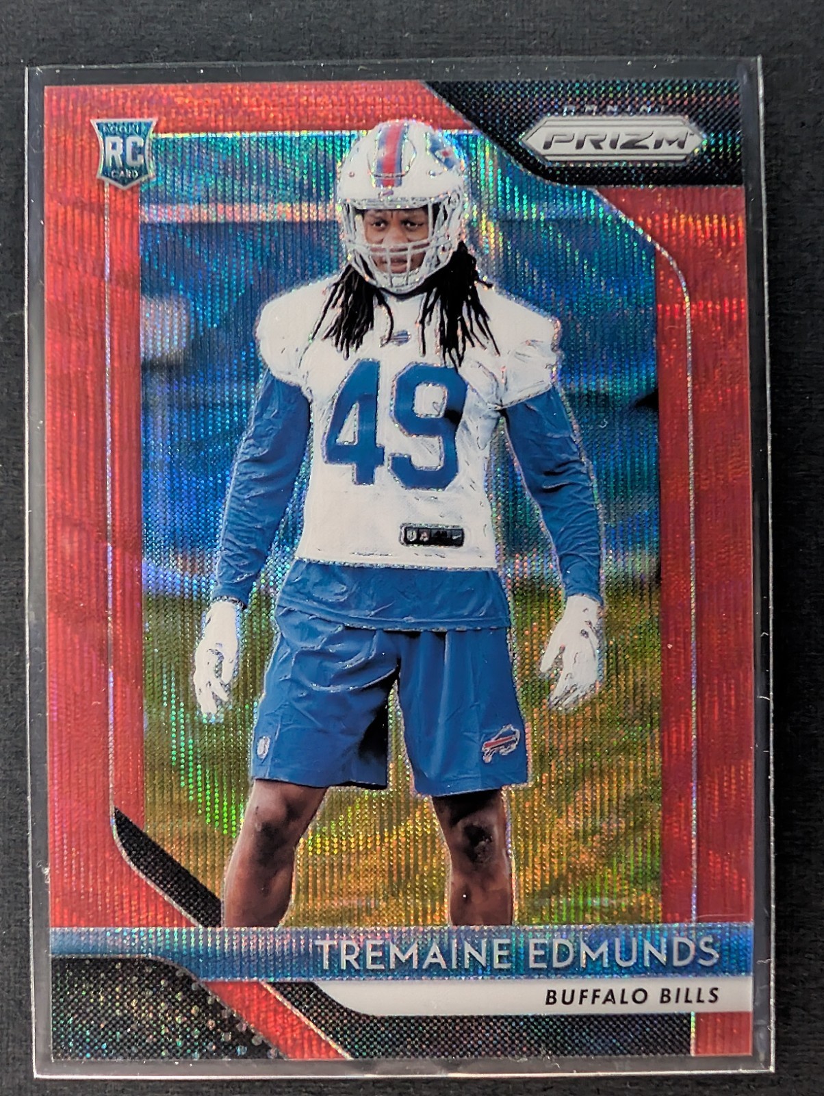 2018 Panini Prizm - Rookie Tremaine Edmunds #247 Red Wave Prizm /149 (RC)