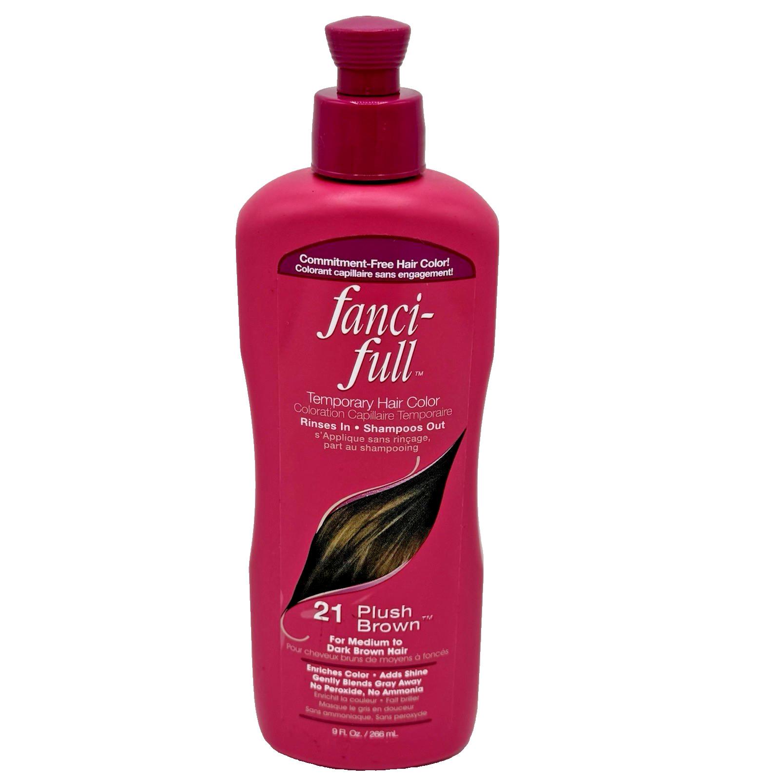 Clairol Fancy Full Plush Brown 21 Temporary Hair Color Rinse 9oz NOS Dye