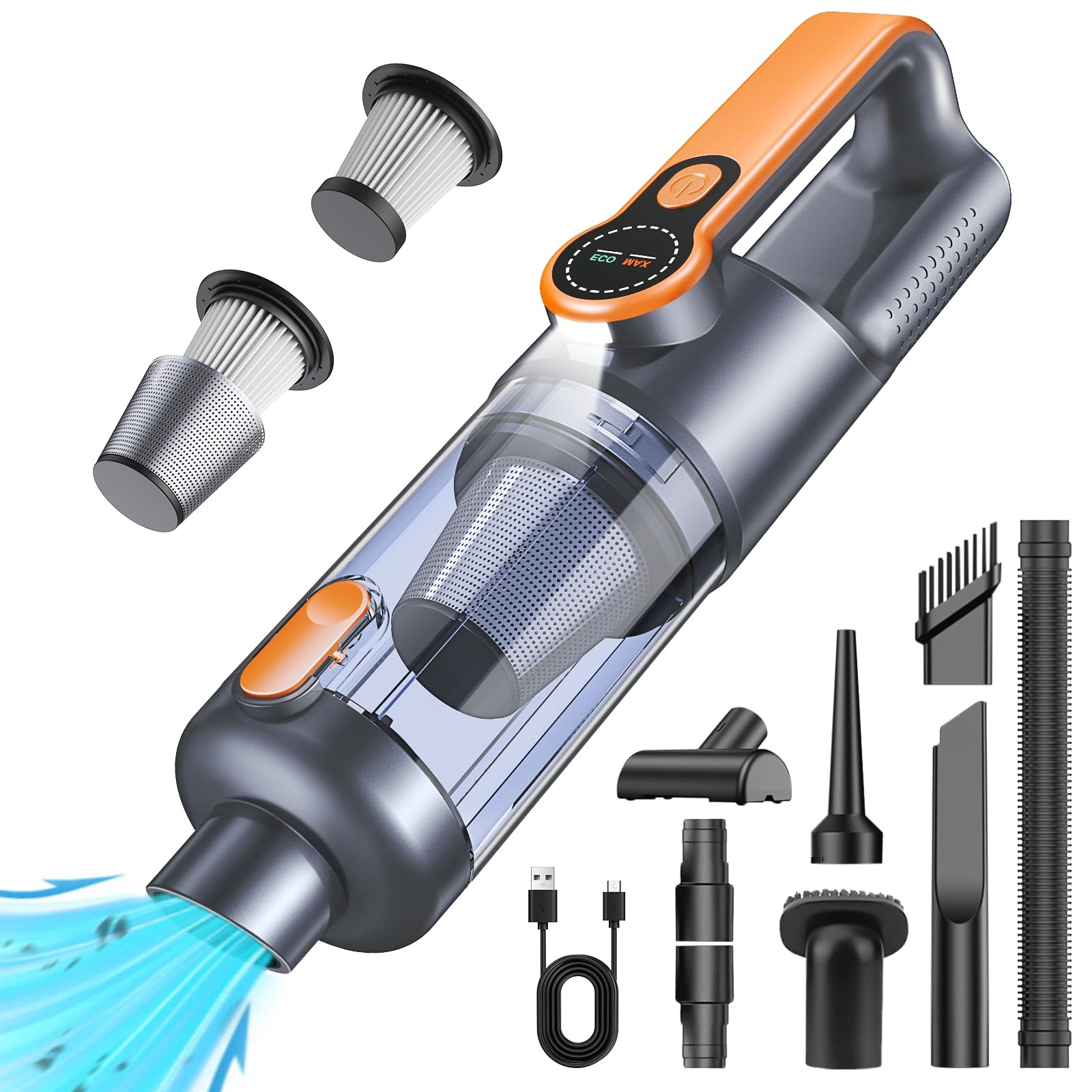 Aspirapolvere Senza Fili 26000Pa: Potente Pulitore Auto e Casa One-Touch