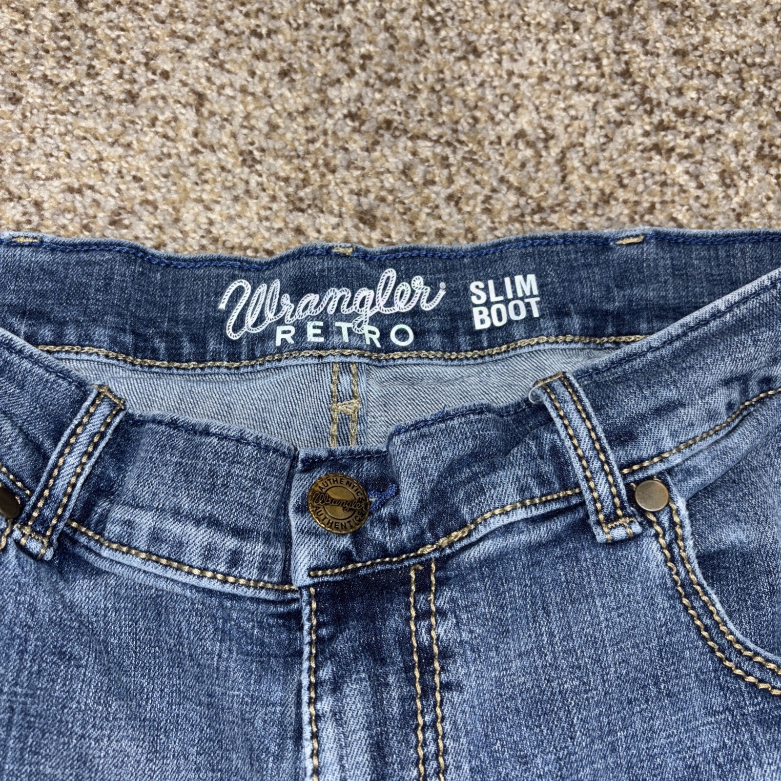 Wrangler Retro Slim Boot Jeans Mens 36x30 Blue Denim Stretch Fits 32 X 29 - View 4