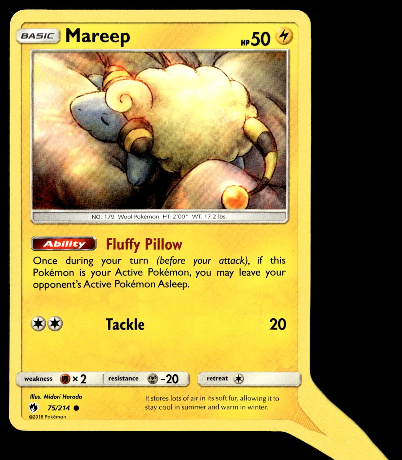 Mareep 75/214 Common Lost Thunder Pokemon Lightly Played