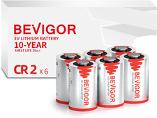 CR2 3V Lithium Battery 6 Pack, Cr15H270 Cr2 3 Volt Batteries Cell, Long Lasting 