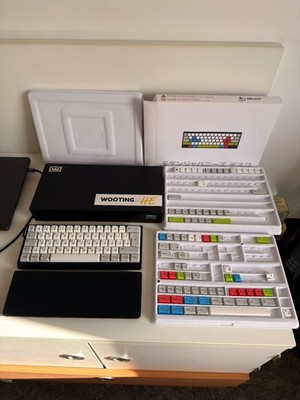 Wooting 60HE Custom (GEON Raw HE Switches, Handballenauflage und Custom Keycaps)