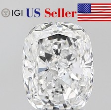 IGI Certified Lab Grown CVD Diamond CUSHION Cut 0.76 Ct D Color VVS2 Clarity