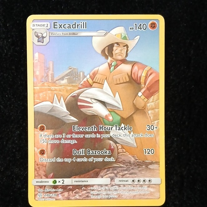 Pokemon TCG Excadrill 246/236 SM Cosmic Eclipse Full Art Secret Rare Holo