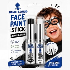 Black White Face Paint Stick - Water based Body Paint for Adults