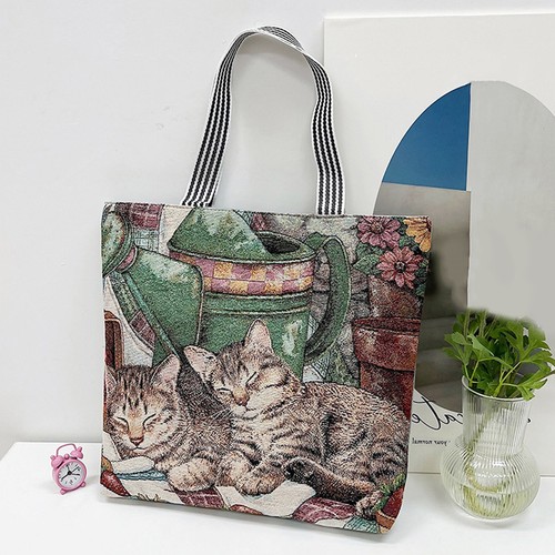 Fashionable Retro Embroidered Knitted Bag Shoulder Bag Fabric Bag Ethnic Style-!