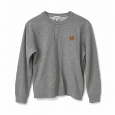Kenzo Gray Tiger Patch Sweatshirt XS