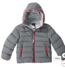 Gerry Kids' Boys Jersey Lined bubble Jacket Grey Sz 6 NWT NEW