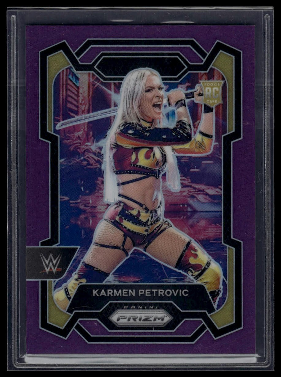 2024 Panini Prizm WWE #107 Karmen Petrovic Purple Prizms #/149