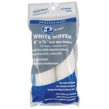 Premier 73840 4" Mini Paint Roller Cover, 3/8" Nap, Woven, 2 Pk