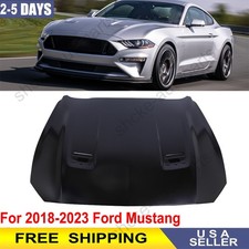 Hood Panel For 2018 - 2023 Ford Mustang Primed Black Replacement Factory