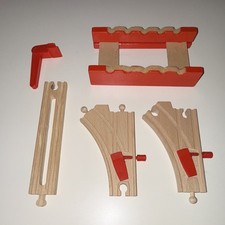 Wooden Railway Track Lot: BRIO Switches, Bridge Riser  Accessory