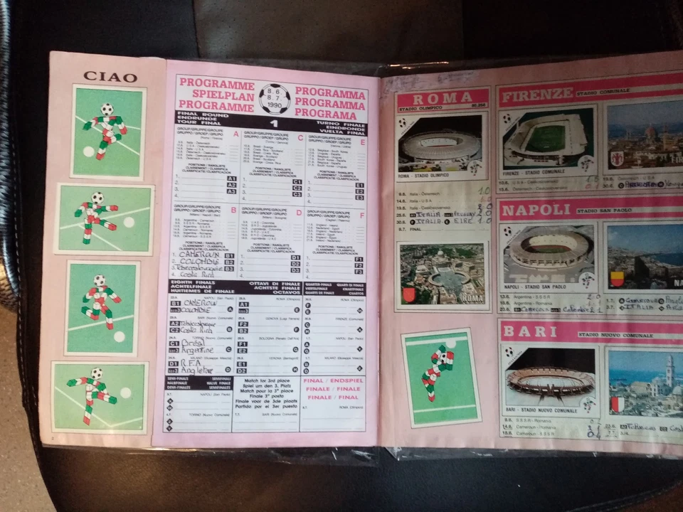 Superbe ALBUM COMPLET PANINI FOOTBALL COUPE DU MONDE ITALIE 90 BON ETAT - Photo 4/4