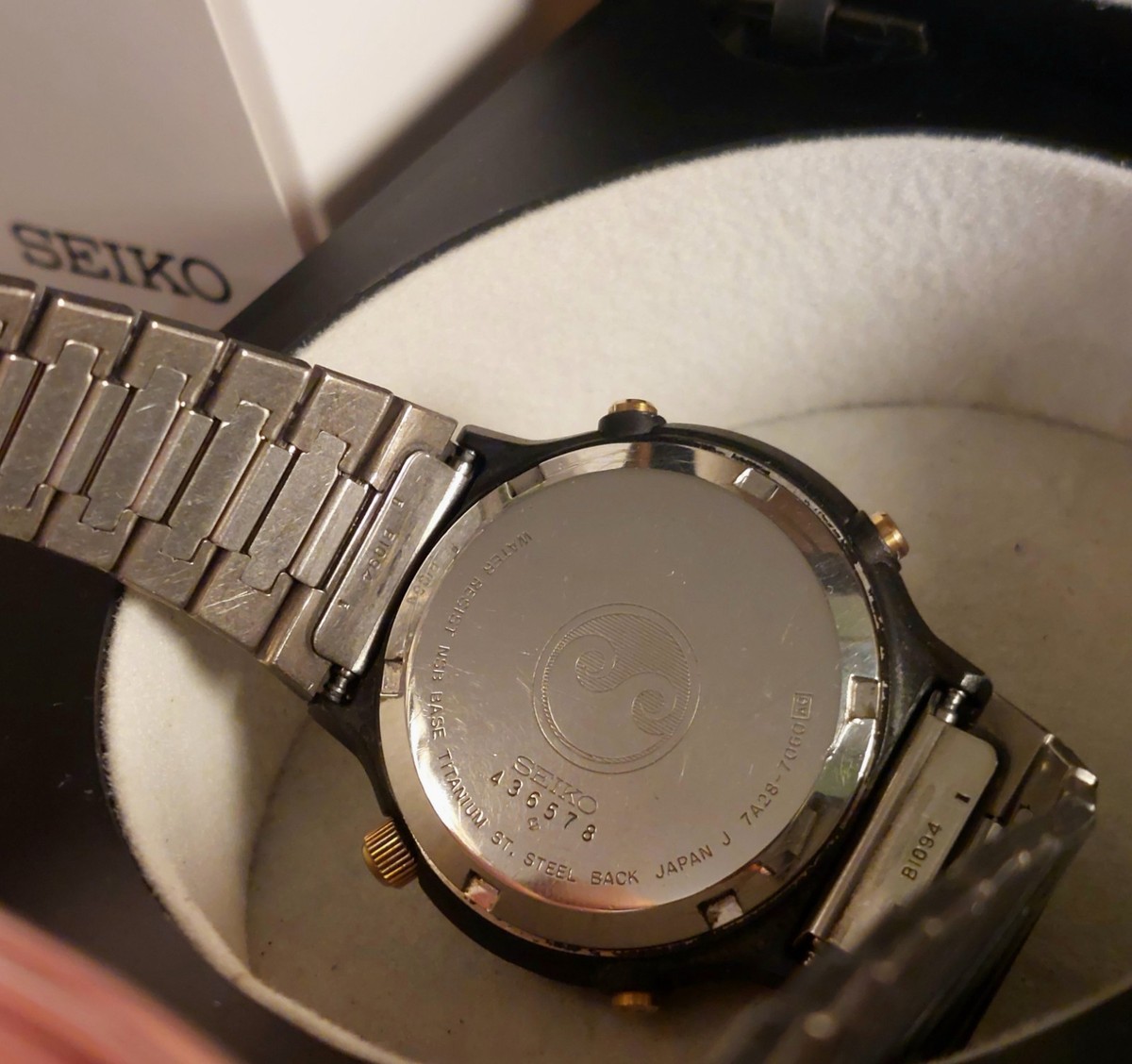 Seiko 7a28 Chronograph sports 100 Titanium Watch Vintage | eBay
