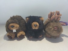 Vintage 1994 PUFFKINS plush Lot Of 3: beaver, bear, moose