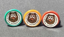 RARE: 1980's Showbiz Pizza Place - BILLY BOB PRIZE RING SET - Orange Green Red