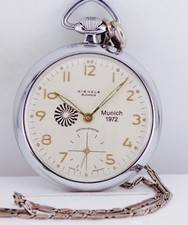Vintage Kienzle 1972 Munich Olympics Pocket Watch - 15 Jewels - Germany- Working