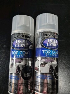 (2) Rustoleum Peel Coat / Top Coat Effects Unopened Cans Gloss Clear