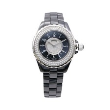 CHANEL J12 Diamond Pave Watch Black Dial Ceramic Diamond H1708